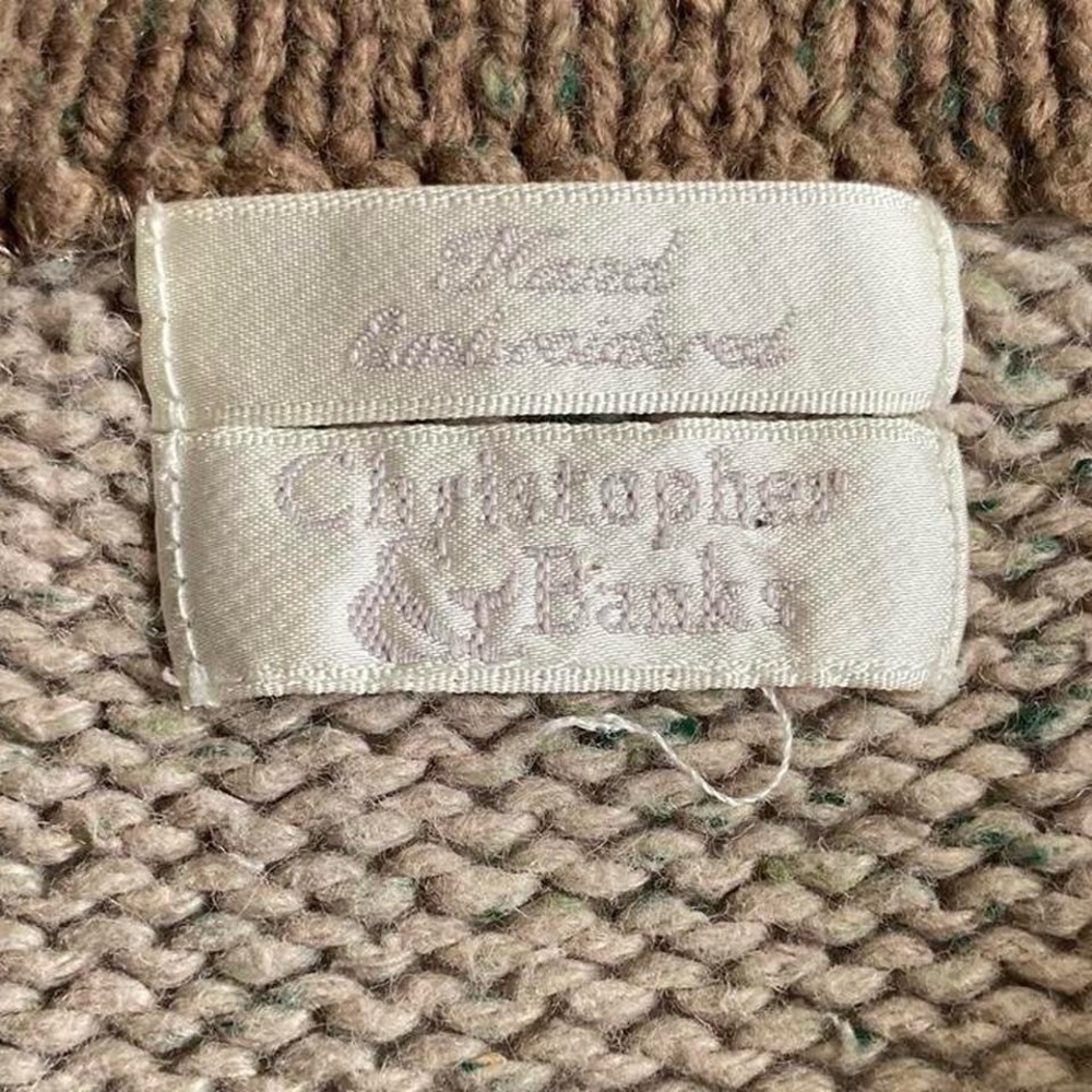 Vintage tan patchwork cardigan - image 5